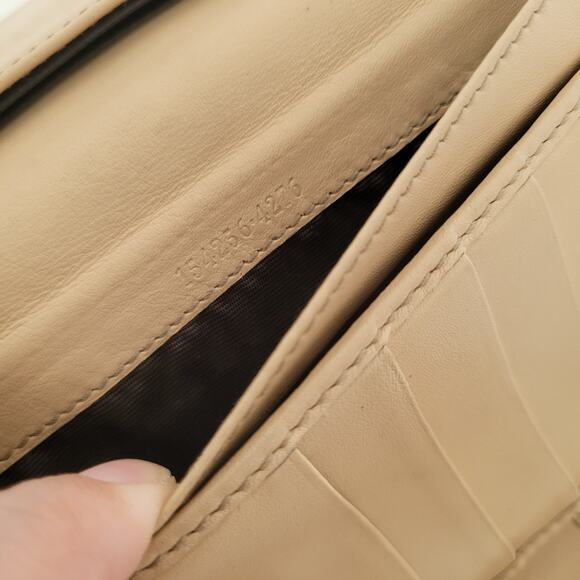 GUCCI D-Ring Abbey Clutch Wallet Large Monogram Bifold Beige Tan Vintage Designe - Picture 6 of 12